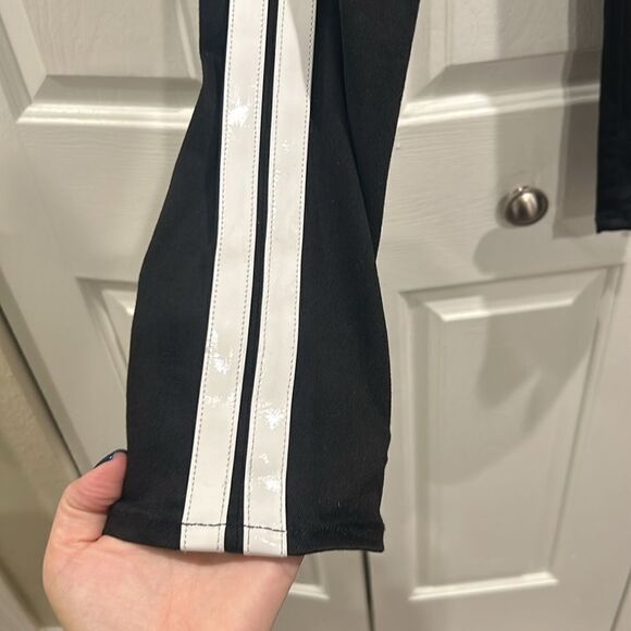 Rag & Bone Black Skinny Jeans w White Faux Leather Stripes on side, Size 24 - Picture 4 of 12